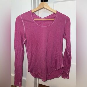 lululemon athletica Long Sleeve Top in Berry Pink
